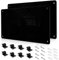 2 Pack 43.5 x 30 cm Black Metal Magnetic Board for Wall - Magnet Notice Board to Display Magnetic Letters Numbers Animal, Poetry, Spice Jars, Notes, Photos, Suitable for Cubicle, Cabinet