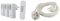 UNITEC Funkfernschalterset, 3 Steckdosen+ 1 Fernbedienung & UNITEC Verlängerungsleitung H05VV-F 3G1.5mm², weiß