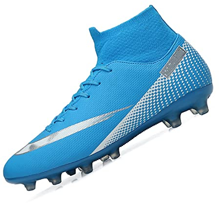 Roniluu Fussballschuhe Herren,Fussballschuhe Kinder Jungen Mädchen,Professionell Fußballschuhe Unisex,Blau,39EU