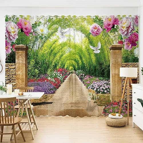 GUAWJRZDP Outdoor Vorhang, Außenvorhang, mit Ösen, hochauflösendem Druckmuster, Sonnenschutz, geeignet for drinnen und draußen, Pavillon, Strand, Festival-Hintergrund (Color : 8, Size : W250xH270CM