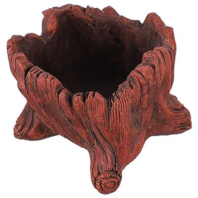 Yardwe 1 Pc Maceta Macetero De Tocones Macetero Imitación Madera Contenedor De Troncos Jardineras De Troncos De Resina Jardinera De Madera a La Deriva Plantador Estatua Cemento Cactus