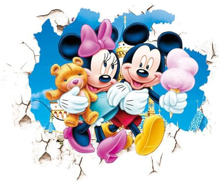 Wandtattoo Mickey Wandaufkleber Mickey und Minnie Wandsticker Mickey Wandsticker Kinderzimmer Micky Aufkleber Wanddeko Wandtattoos Mickey