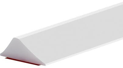 100CM Schwallschutzleiste Dusche Silikon Wasserstopper Selbstklebend, Begehbare Dusche Boden Wassersperre, Duschwasserstop für Nass- und Trocken-Trennung Bad Küche - Weiß 1M, 1.2CM Höhe