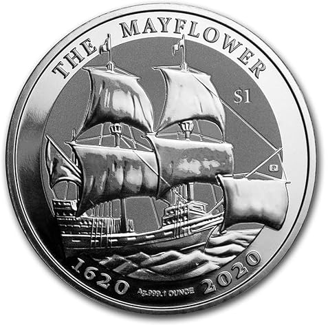 1 Oz Silbermünze British Virgin Islands The Mayflower 400 Jahrestag 2020 nur 10.000 1 Oz 1 unze Silber silver coin