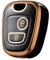 Coque de clé en TPU à 2 boutons compatible avec Peugeot 107 206 SW CC 406 307, coque de clé souple pour Citroën Berlingo C1 C2 C3 (noir)