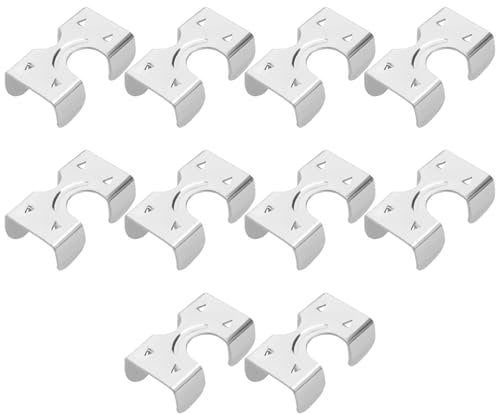 EMSea 10 morsetti a doppia corda in acciaio inox 304, resistenti, dimensioni 40 mm x 22 mm, per corde di diametro 10 mm-12 mm, clip a pressione multiuso