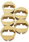 N&L 5x Pinfix Steckdosenadapter (gold)