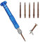5 in 1 Mini Schraubenzieher set,Brillen Schraubenzieher,Blau Schraubenzieher,Multifunktionaler Kleine Feinschraubendreher,S2-Stahl-Taschenschraubendreher,für Brillen,Laptops,Elektronik und Schmuck