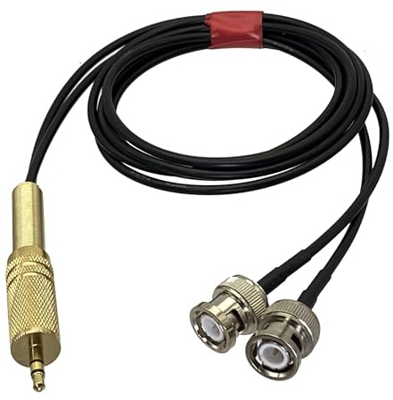 LIUCH 1pce 3,5mm Stereo 1/8 TRS Stecker Auf L + R Dual BNC Kamera Monitor RG174 Kabel 6 zoll ~ 10FT(20inch (50CM))