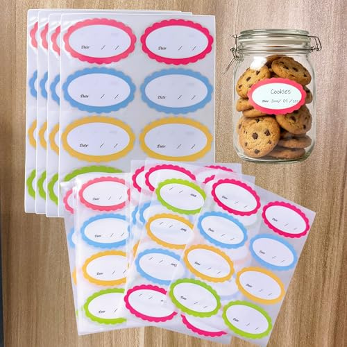 80 PCS Freezer Labels, Food Labels Stickers Easy Peel Off Refrigerator Freezer Paper for Storage Boxes Home or Restaurant Food Container Date Kitchen Sticky Labels for Jars