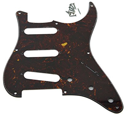 KAISH 8 Loch Vintage Strat SSS Gitarre Pickguard ST Schlagbrett für USA/Mexiko Stratocaster / Strat Dark Tortoise