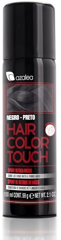 ALEA - Spray Retoca Raíces - Hair Color Touch - 100 ml - Color Negro - Cubre Canas y Raíz - Secador Rápido - con Partículas de Color - Efecto Antihumedad - Se Elimina en un Solo Lavado