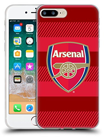 Head Case Designs Officially Licensed Arsenal FC Training Red Crest 2 Gel Case [Military Grade Protection] Compatible With Apple iPhone 7 Plus/iPhone 8 Plus