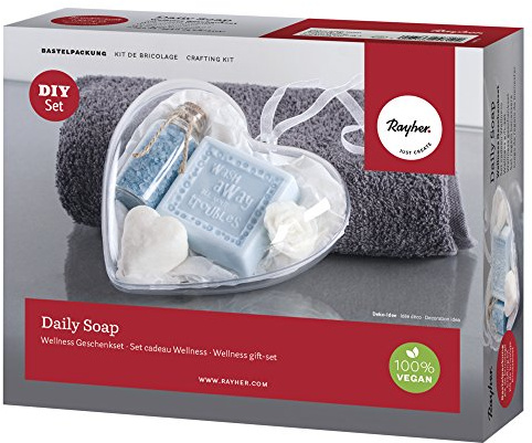 RAYHER BP - Daily Soap - Wellness Geschenkset, Diverse, Blau/weiß, 1.75 x 1.42 x 0.55 cm, 1 Einheiten