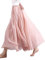 Camilife Gonna Lunga da Donna in Cotone con Doppia Strati Vita Elasticizzata maxigonna Tinta Unita Rosa Chiaro
