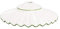 Paralume ceramica bianca di ricambio per applique e lampadari ferro e ottone 30 cm (Verde)
