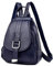 AGDLLYD Damen Rucksack Leder - Daypack Schule Lässiger Rucksack 2 in 1 als Rucksack und Schultertasche, Backpack Leichte, Große Kapazität, mehrere Taschen und Mode für Arbeit Schule und Reise (Blau)