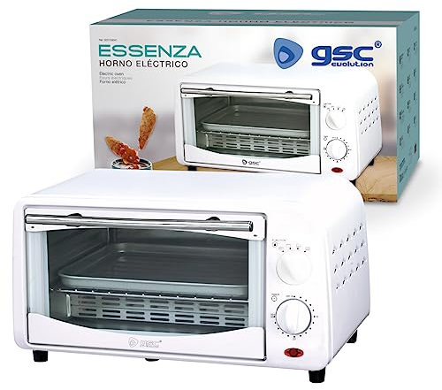 GSC Evolution | Horno eléctrico sobremesa Essenza | 9L | 800W |Doble Cristal | Temporizador 30 minutos | Limpieza fácil