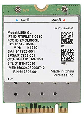 Scheda di rete wireless, scheda L850-GL 4G Wireless LTE-FDD Scheda di rete WCDMA WiFi per scheda HP ProBook 440 G5 High Gain Band WiFi per scheda di rete wireless PC