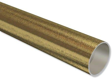 Interdeco Rohr Messing Antik in 16 mm Ø aus Metall für Gardinenstangen, 240 cm