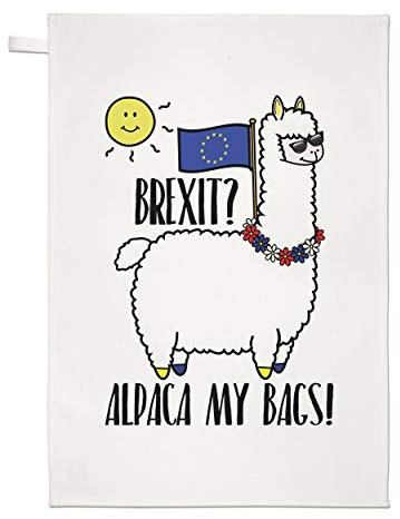 Brexit Alpaca My Bags Tea Towel Dish Cloth