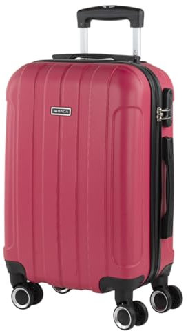 ITACA - Maletas de Viaje Cabina - con 4 Ruedas - Pequeñas Ligeras. Trolley Equipaje de Mano. 771150, Fresa