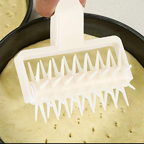 MOUMOUTEN Stipproller, Kunststoff Teigroller mit Stacheln DIY Zeitsparende Brotschlagwerkzeug Gebäckwerkzeugen Backen für Pizza, Brot und Kuchen