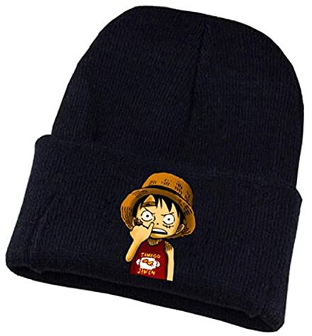 WANHONGYUE Beanie Strickmütze für Damen und Herren Unisex Weiche Cuffed Plain Hat Warme Winter Mütze Skullcap Schwarz/2