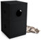 Maxmass Cat Litter Box Enclosure, 2-Tier Hidden Kitty Washroom Toilet with Anti-Toppling System & Magnetic Door, Indoor Pet House Cabinet for Bedroom, Living Room and Bathroom (Black)