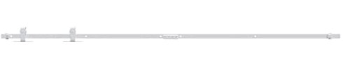 vidaXL Kit Min Puerta Corredera Armario Guías Carril Herrajes Percha Sistema Mecanismo para Granero Cocina Estudio Decoración Acero Carbono Blanca