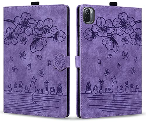 Rosbtib Custodia per Xiaomi Mi Pad 5/ Mi Pad 5 Pro 11 2021, PU Pelle Flip Cover con Magnetica Slot per schede Cover Xiaomi Pad 5, Porpora