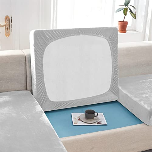 Sofa Sitzkissenbezug L Form Stretch 4/3/2/1 Sitzer Samt Baumwolle Sofabezug Grün/Braun/Schwarz/Rot/Groß Elastische Couch Kissenbezüge Husse Überzug Bezug Für Sofa Sitzkissen ( Color : #25 , Size : 1 s