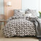 Freyamy Bettwäsche 135x200cm 2teilig Schwarz Weiß Herz Bettwaren-Sets Gebürstet Microfaser Weiche Wendebettwäsche Romantisch Einzelbett Bettbezug mit Reißverschluss und Kissenbezug 80x80cm