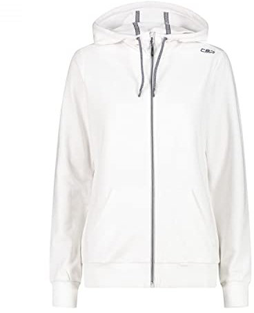 CMP - Giacca Elasticizzata da Donna con Cappuccio Fisso, Bianco, 44
