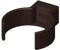 4Home&Garden | Einzelteile Dachrinnensystem RG 70 Typ 200 Fallrohr DN 60 | Kunststoff PVC Braun | Verbinder Stutzen Rinnenhalter (Fallrohrschelle)