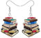 LONYOO Acryl Buch Ohrringe baumeln Schmuck lustig Bücherregal zurück zu Schule Geschenke für Lehrer Frauen Mädchen Kinder Charms (Bücher)