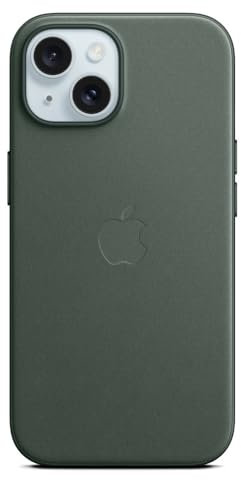 Apple Funda de Trenzado Fino con MagSafe para el iPhone 15 - Verde perenne 
