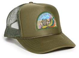 Freya Women's Not All Who Wander Trucker Hat, Olive, Green, One Size