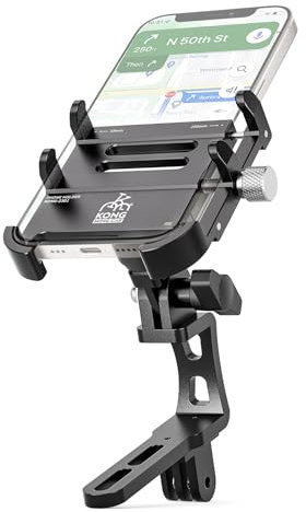 KONG MING CAR Bike Phone Holder- Bicycle Handlebar Cell Phone Mount - 360°Rotation Phone Holder Compatible with iPhone 15 14 13 12 11 Pro Max, Samsung, Huawei, 4-7 Inch Smartphones
