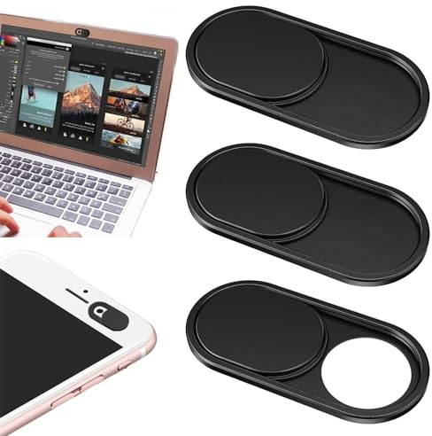 KkvoGmle Webcam-Abdeckung, 3 Stück, ultradünne Laptop-Kamera-Abdeckung, Web-Privatskamera-Abdeckungen für PC, Laptop, Telefon, MacBook Pro/Air iMac iPad – Instant Slide Kameras Blocker