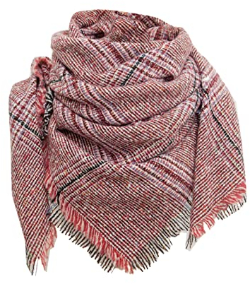 Dreieckstuch Stola Schal mit Kaschmir und Wolle für Damen Mädchen Kinder - Hochwertiges Cashmere Halstuch im Wild Mind Leo Muster - Damenschal perfekt für Frühjahr Sommer Herbst WinterA0013