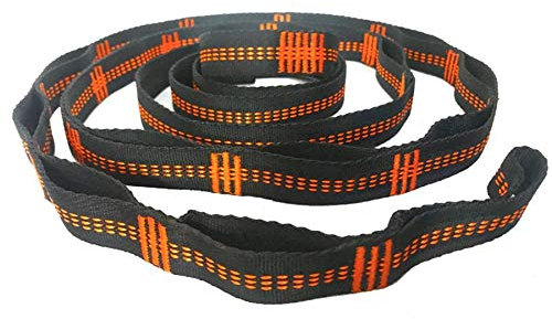 Oewnvmd Hamaca al aire libre Correas de cuerda de cuerda de nylon de alta carga cubierta para cinturón plano para escalada en naranja