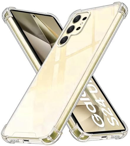 Totill Coque pour Samsung Galaxy S24 Ultra, Transparente Silicone TPU Bumper Housse Phone Case Cover, Anti-Jaunissement & Anti-Rayures, Dos Rigide Transparent - HD Clair Étui de Protection Antichoc