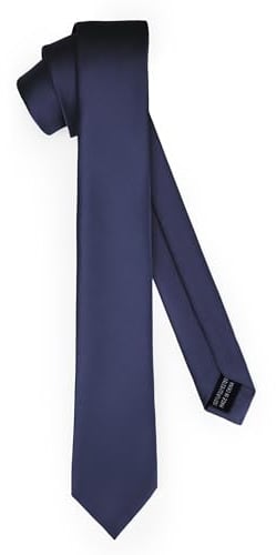 Ladeheid Klassische Herren Krawatte, matt, Perfekt für Büro & Festlichkeiten, Vielfältige Farben - Ideal für Geschäftsmeetings, Hochzeiten TMM-6 (150cm x 6cm, Dunkelblau)