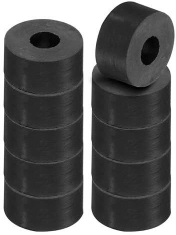 PATIKIL Entretoise en Caoutchouc Polyvalente, 10 Pcs, 0,8 OD, 0,31 ID, 0,4 d'Épaisseur, Rondelle en Néoprène Anti-Vibration et Isolante pour Boulons HVAC et Accessoires Automobiles