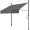 BelleMax Klemmmarkise Markise Balkon ohne Bohren, 400 cm x 125 cm Grau, Balkonmarkise mit Handkurbel, Sonnenschutz terrassenüerdachung, Wasserdicht, UV-bestädig und Höenverstellbar