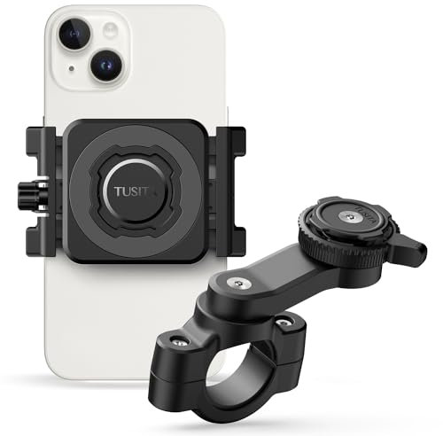 TUSITA Motorrad Handyhalterung Kit - Twist Lock Lenker Telefonhalterung und Universal Klemmadapter