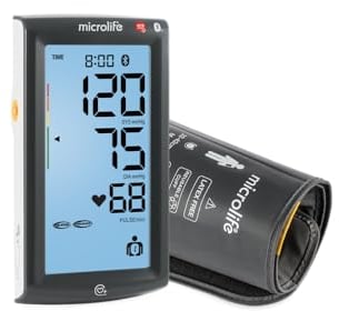 Microlife BP A7 Touch Screen Blood Pressure Monitor with AFIBsens Detection | German Design Award Winner | BIHS Approved with MAM | PC Link for Data Analysis | Includes M-L Cuff (22-42cm)