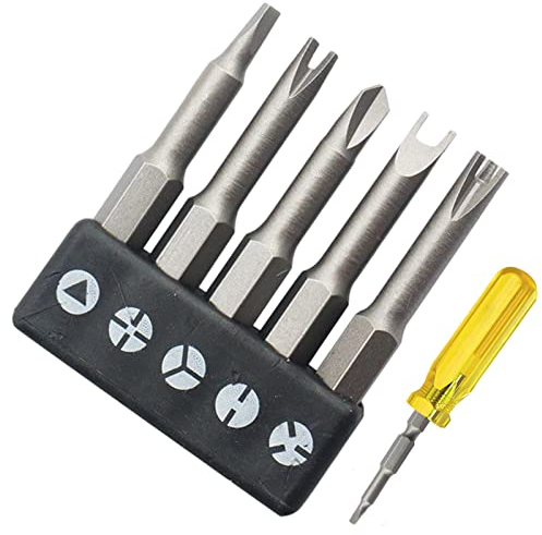 Schraubendreher-Bit-Set | 5-teiliges CRV-Legierungs-Sortiment – 6,35 mm Gelenk-Bit-Set für Zuhause, robust dreieckig | Verbessern Sie Ihr DIY-Erlebnis | Ein Muss für jeden Werkzeugkasten