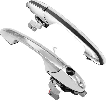 Hoypeyfiy 2Pcs 735592026 Left and Right Handle, Replacement for Fiat 500 Chrome Door Handle Exterior Door Handles 735592012